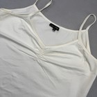 City Chic Women s S White Solid Stretch Cotton elastane Camisole Strap Top