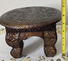 Wooden Food Riser Antique  Very Unique Silver Mounted Wood 