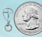 925 Sterling Silver Bail W split Ring Charm Pendant Clasp Connector Finding