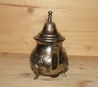 Vintage Middle East Footed Metal Teapot