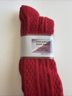 Vtg Socks Hosiery 80s Teen-a-bouts Knee High 8-9 5 Pyramid Red Cable Knit 90s
