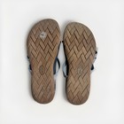 Chaco Women   s Blue Strappy Slip-on Sandals Rubber Outsole Logo Accent Solid
