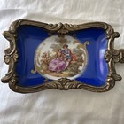 French Sevres Porcelain Dresser Tray Bronze Early 1900   s Antique Mint Condition
