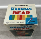 Vintage Rare 1950s Japan Mechanical Wind-up Maracas Bear Toy Original Box