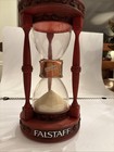 Vintage Falstaff Hourglass Advertising Decorative Display Sign Beer Bar 