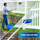 Lock-on 48 In  Aluminum Water Flow Pole And Lock-on Multi-angle Bi-level Wash Br