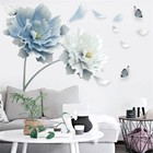 Removable Flower Lotus Butterfly Wall Stickers 3d Wall Art Decals Home Decor Diy