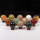 12 Pcs Natural Multi Gemstones Crystal Healing reiki Meditation Mineral Sphere