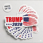 10 Pack Trump 2028 Election Vinyl Sticker Decal 2x6 Usa Flag Car Bumper Window