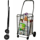 Folding Shopping Cart Lightweight Utility Trolley W  Wheels Portable Organizer