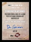 2017 Topps The Walking Dead Evolution Dan Gorman Artist Sketch Card