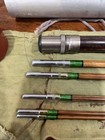 Vintage Antique Bambo Fly Rod 5 Pieces 7ft   Extra Tip W Tube   Sock - Beautiful