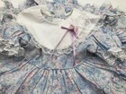Vintage Gold Bell Usa Toddler Girls Full Circle Flowered Ruffle Lace Dress Sz 3t