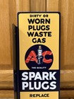 Ac Spark Plugs Flange Sign Metal Double Sided Garage Vintage Style Wall Decor 1