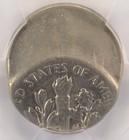 1975-d 10c Roosevelt Dime Struck 45  Off-center Pcgs Ms60