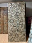 Decorative Vintage Carved Door Reclaimed Wood Ornate Lotus Barn Door 80x36