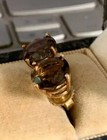 2ct Round Cut Lab-created Chocolate Diamond Stud Earrings 14k Rose Gold Plated