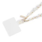 Case-mate Phone Charm Wrist Strap W pearls   Crystals - Crystal Pearl Gold