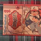 30 Year Old  Highly Sought After  1996 Gold Plated Charmander Bank Note 