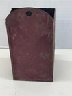 Vintage 6  Metal Matchbox Holder     Wall Mount Tin Dispenser Americana Antique