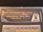 1987 Fleer Basketball Cello Repack 8 Cards Smc 8 James Worthy Front Kevin Willis