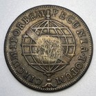 1786 Brazil 40 Reis Countermarked On 20 Reis Km283 High Crown John Vi Portuguese