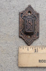Antique 1890 s Victorian Eastlake Shutter Latch Keeper Only Cast Iron