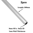 Joytube 6063 Aluminum Tubing 8mm Od X 6mm Id 300mm X Id  Silver