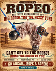 Micro Fuzzy Calf Prototype  Roping Dummy W  2-chicken Ropes Roping Toy