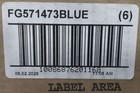 Rubbermaid Commercial Products Fg571473blue 6 Pk 14 Gal Cap Blue Recycling Bin