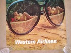 Vintage Western Airlines Palm Springs California Travel Poster