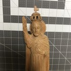 Vintage Hand Carved Wood Jesus Christ The King Figurine Statue 12   
