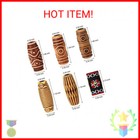 Willbond 27 Pcs Braid Jewelry For Hair Wooden Fabric Dreadlock Beads Jewelry Bea