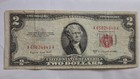 Set Of 2 Consecutive 1963   1953  2 Dollar Notes Red Seal  uncirculated 