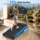 Foldable Treadmill With 15  Incline heavy Duty Treadmill 400lb Capacity For Home