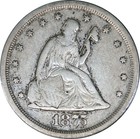 1875-s 20c Seated Liberty Silver Twenty Cent Piece   Fine-vf