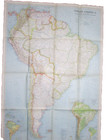 1938 National Geographic South America Map 37-1 4 x26-1 2  Suitable For Framing