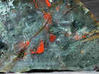 Cherry Orchard Swazi Bloodstone Volcano Jasper Agate 4 5 x3  Rough Slab