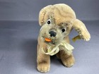 1970s Vintage Steiff  Gold Dog  mopsy -  5  Tall - Made In Austria
