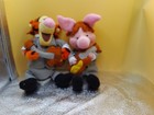 Disney Store Beatles Tigger Piglet In Suits Lot 2 Mini Bean Bag Plush 8  Tall