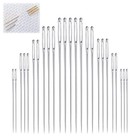 Large Eye Sewing Needles  Embroidery Stainless Steel  25 Silver