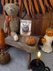 Vintage Steampunk Gothic Primitive Style Halloween Black Cat Candy Wood Sign