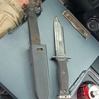 Usn Mk 3 Mod 0 Knife W  Scabbard Sheath Marked  mk 3 Mod 0 Usn 