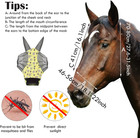 6 Pcs Horse Fly Masks With Ears Smooth And Comfortable Mesh Fly Mask Elasticity