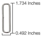 100 - Country Brook Design   1 1 2 Inch Rectangle Metal Keeper