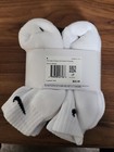 Nike Kids  Unisex Everyday Cushioned Ankle Socks  6 Pairs   White black  Small
