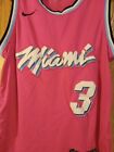 Nike Miami Heat Dwayne Wade  3 Sunset Vice City Pink Edition Jersey Size 44