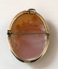 Antique Victorian Sterling Silver 855 Cameo Shell Cupid Venus Brooch Pin Pendant