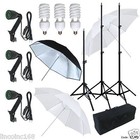Photo Studio Translucent White Umbrella 3x Photography Lights Lighting Kit