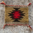 Vintage Small Navajo Sampler Rug Handspun